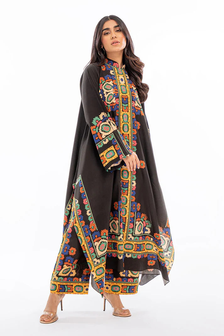 Black Kaftan 2 Piece Suit for Women