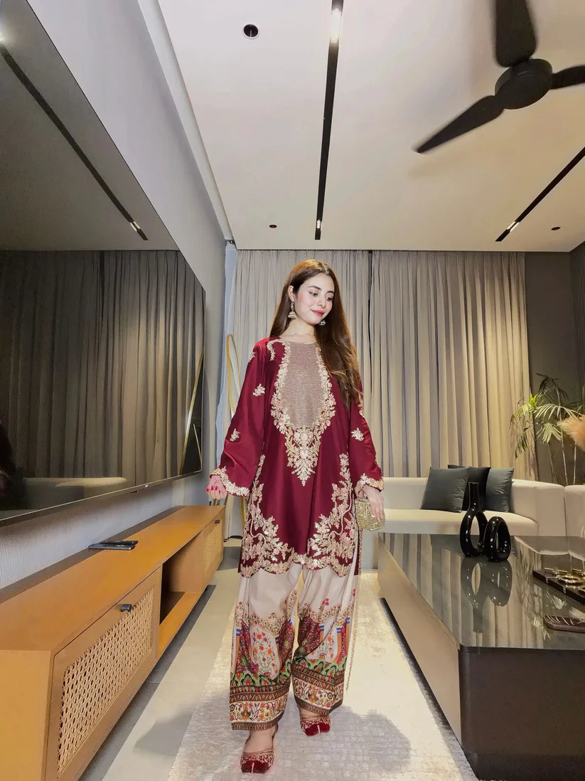 Most Trending Embroidery 2 Pcs Suit