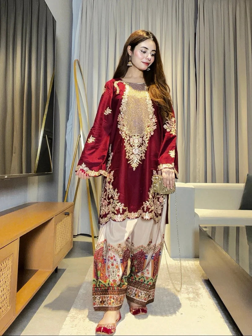 Most Trending Embroidery 2 Pcs Suit